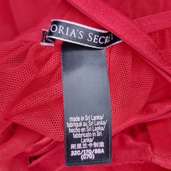 Victorias Secret Size 32C Lingerie Hot Pink Top Wing Lining Push Up Bra‎ - Picture 3 of 3